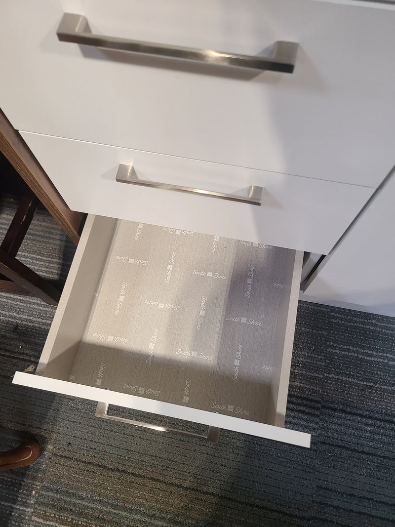 South Shore Two-Tone Kitchen Island with 4 Drawers & 2 Doors