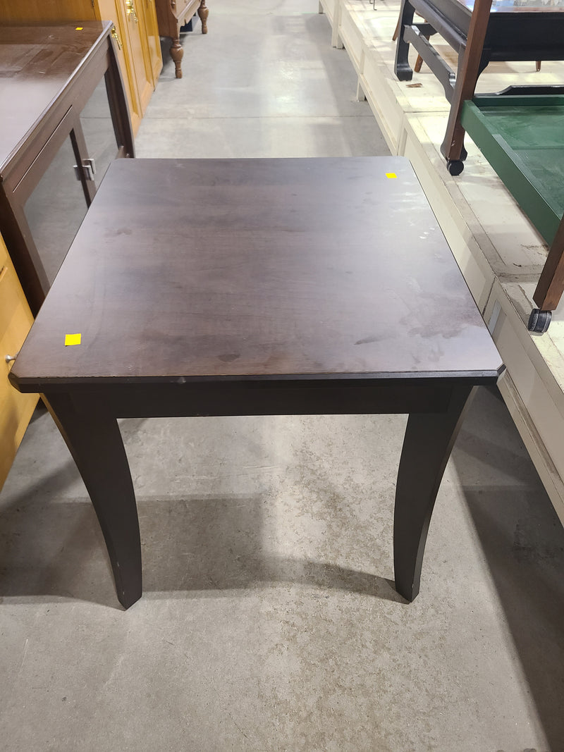 Contemporary Espresso Square Accent Table