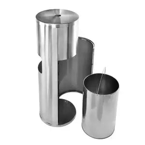 New Alpine Industries Stainless Steel Gym Wipe Dispenser with Built-In Trash Can