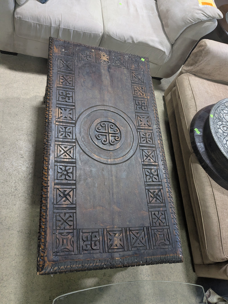 Antique Wooden Carved Coffee Table