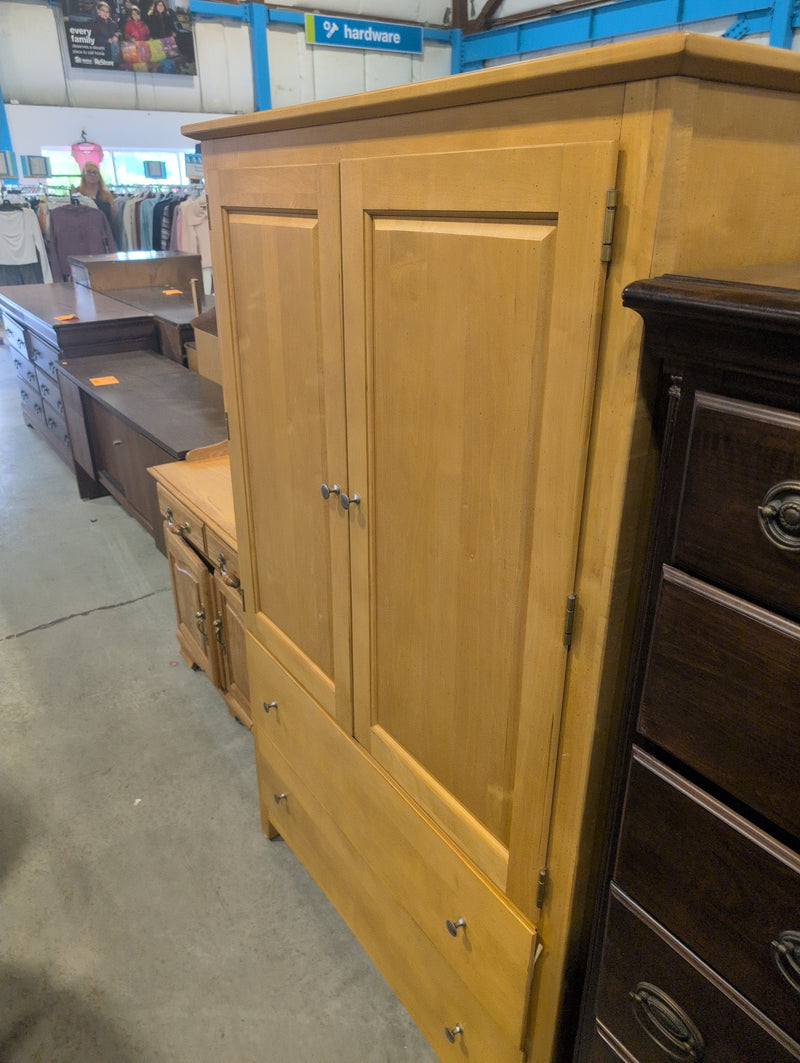 Light Brown TV Armoire