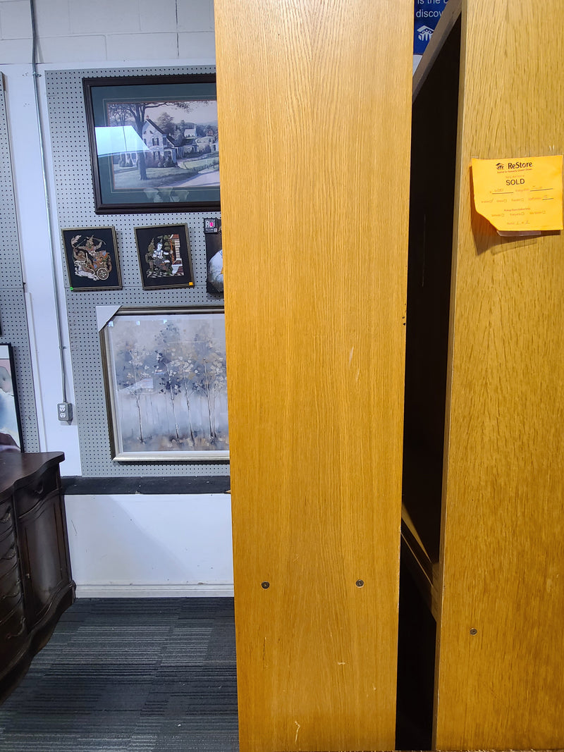 Good Condition Tall Wooden Bookshelf with 2 Sections