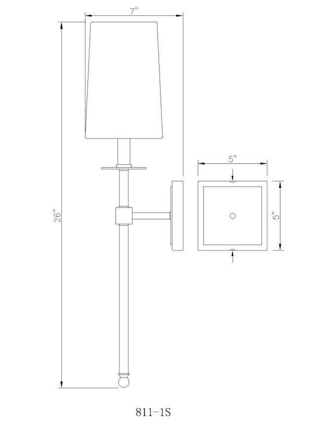 Z-Lite Camila Collection Wall Sconce with Polished Nickel Finish