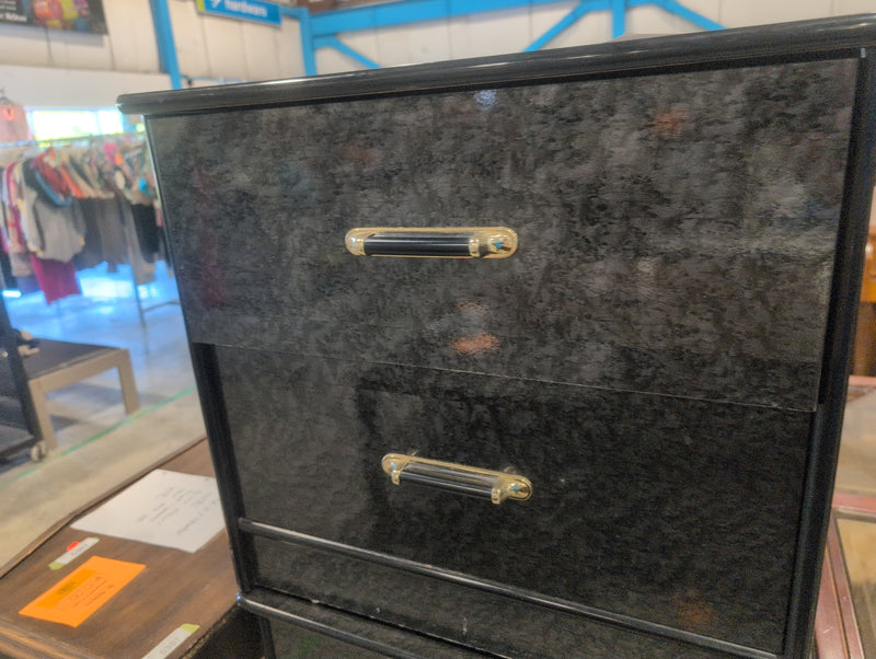 Black and Gold Night Stand