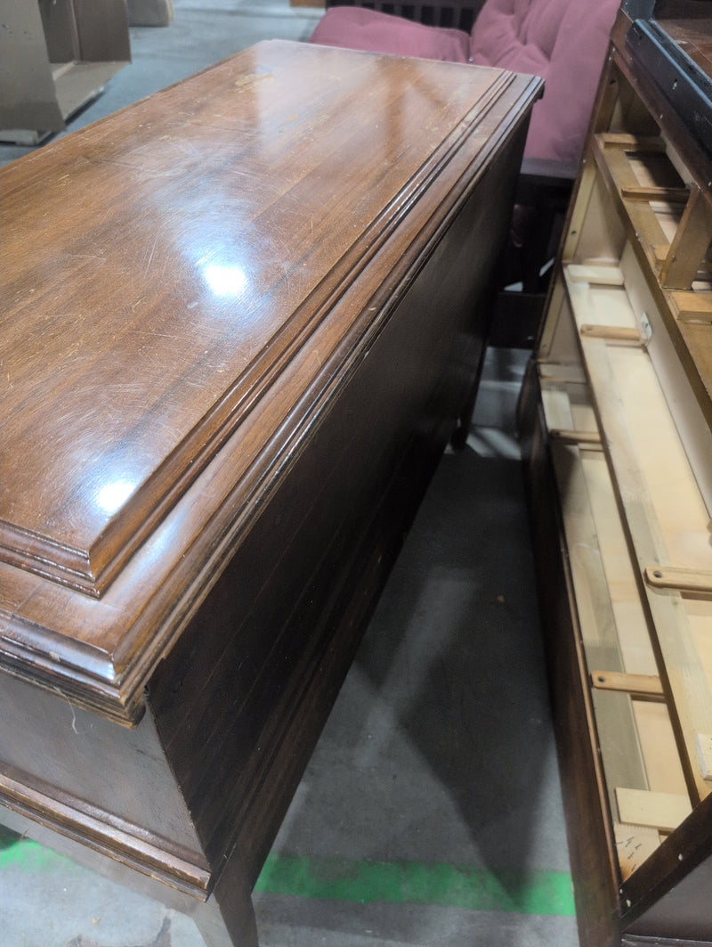 Wooden Cedar Lined Storage Chest with Large Drawer and Small Shelf