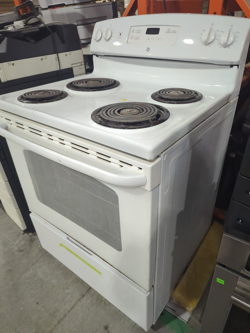 White GE Electric Coil Stove