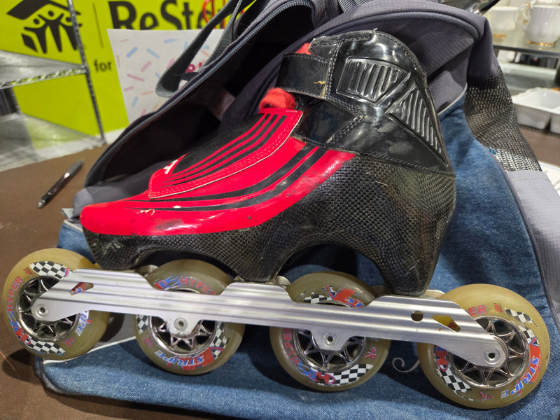 EU38.5 Bont Semi-Race Red Inline Speed Skates with Bag