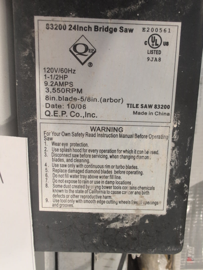 QEP 83200 24 Inch Bridge Saw
