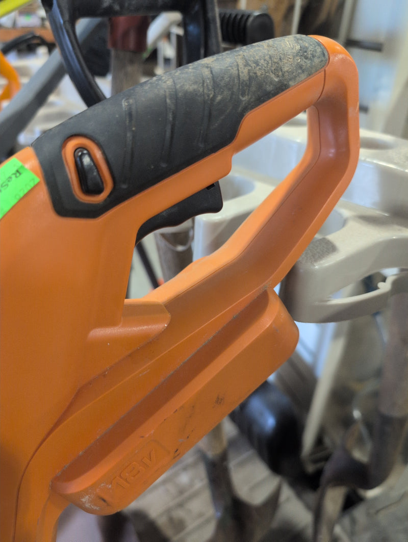 Orange and Black Battery Powered Stringtrimmer