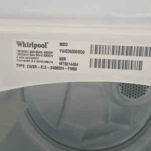 White Whirlpool Dryer