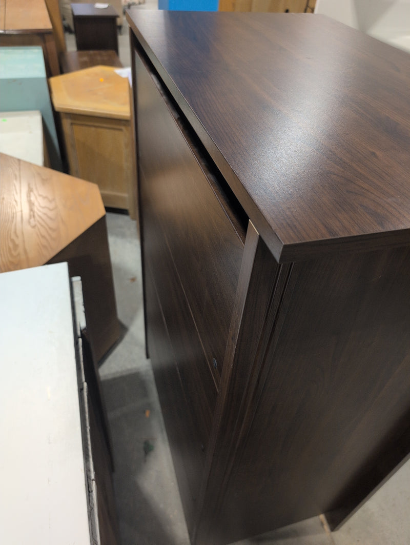 4 Drawer Dark Brown Tall Boy Dresser
