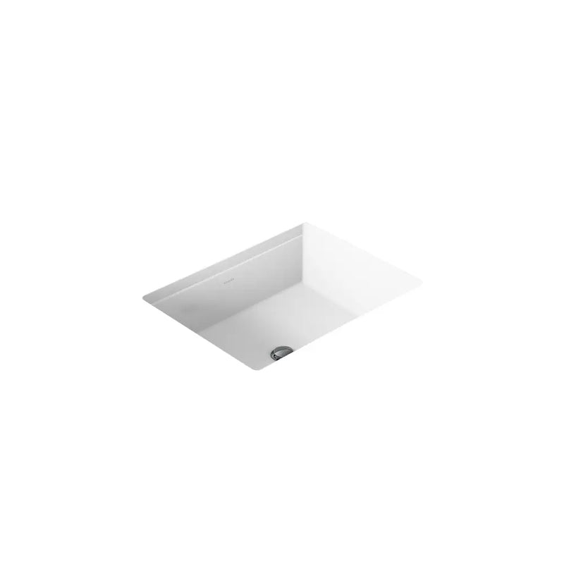 Kohler Rectangular Undermount Bathroom Sink with Overflow – White