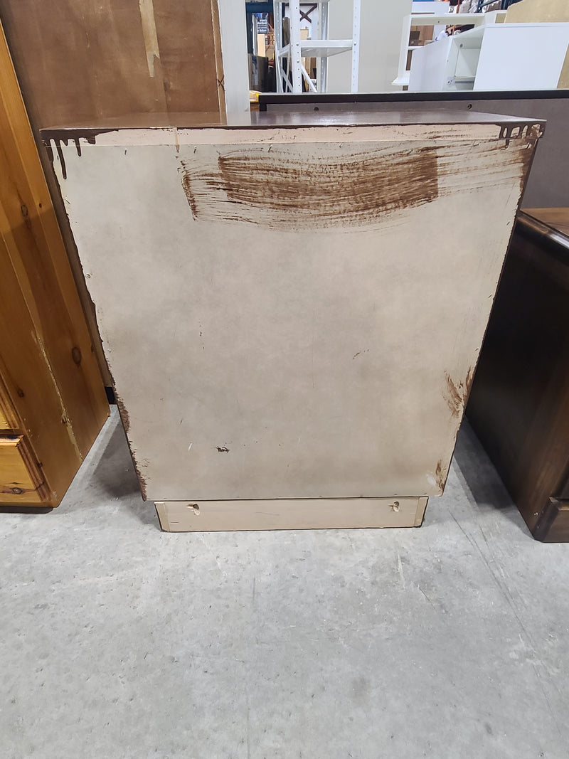 Vintage Mid-Century Modern Brown 3-Drawer Tall Nightstand