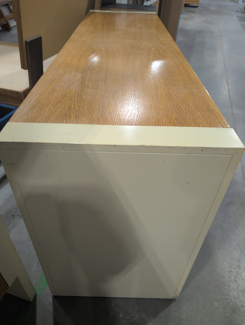 Wide Fancy Light Colored 6 Drawer Dresser
