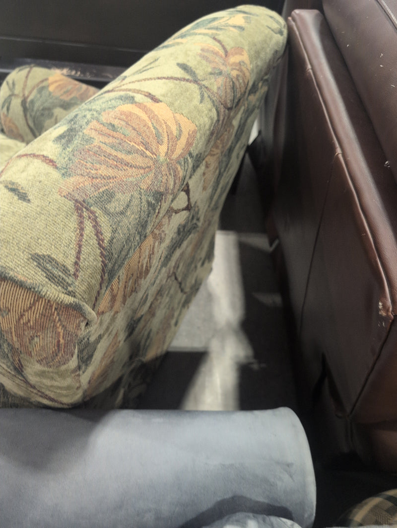 Green Floral Armchair