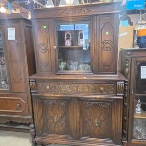 Vintage Carved Buffet & Hutch