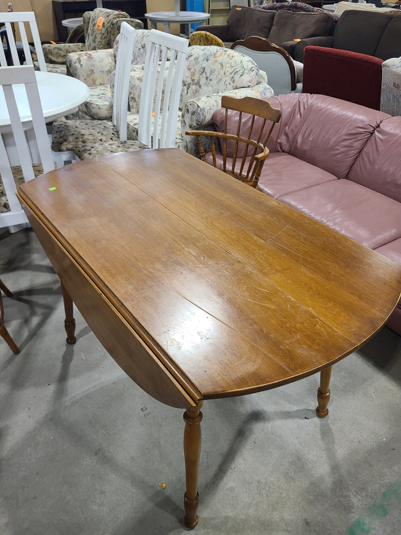 Vintage Mid-Century Maple Drop-Leaf Dining Set with 4 Chairs