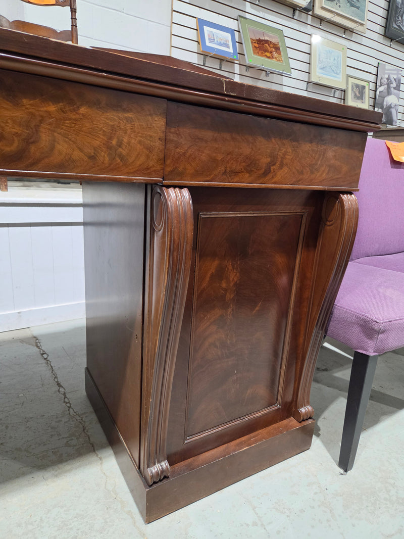 Antique Victorian Pedestal Sideboard