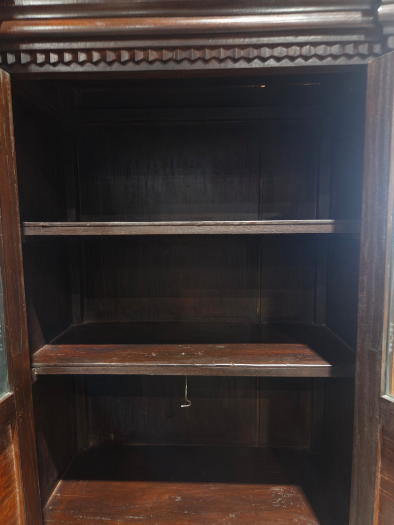 1930s Cambodian French Colonial Teak Display Cabinet