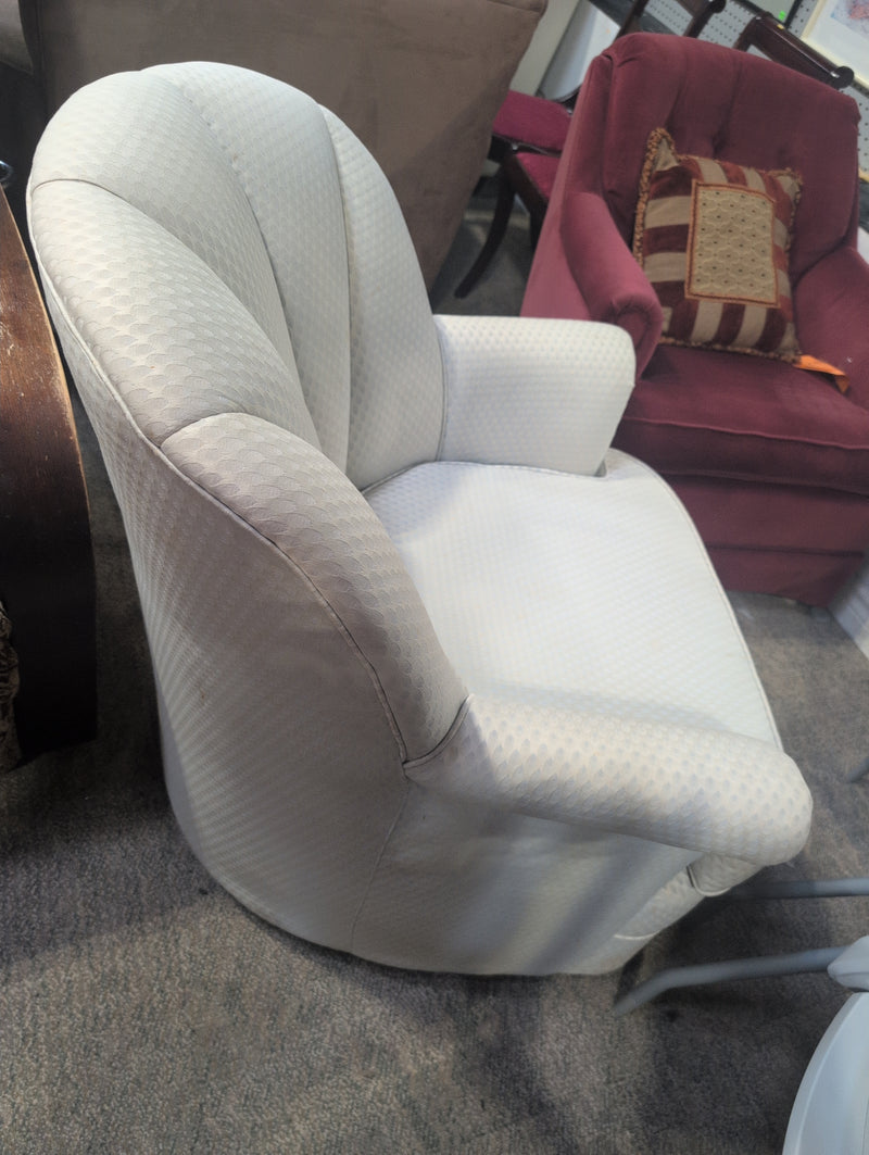 White Swivel Armchair