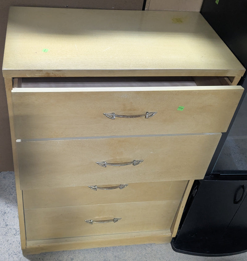 Beige 4-Drawer Mid-century Dresser