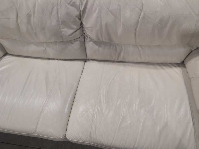Taupe Pleather Loveseat