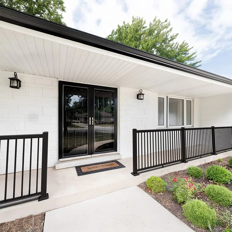 Peak RailBlazers 6' Pre-Assembled Aluminum Deck Railing Panel in Matte Black