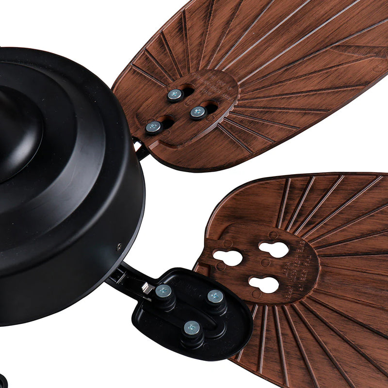 Hampton Bay Lillycrest II 52 in. Indoor/Outdoor Matte Black Ceiling Fan