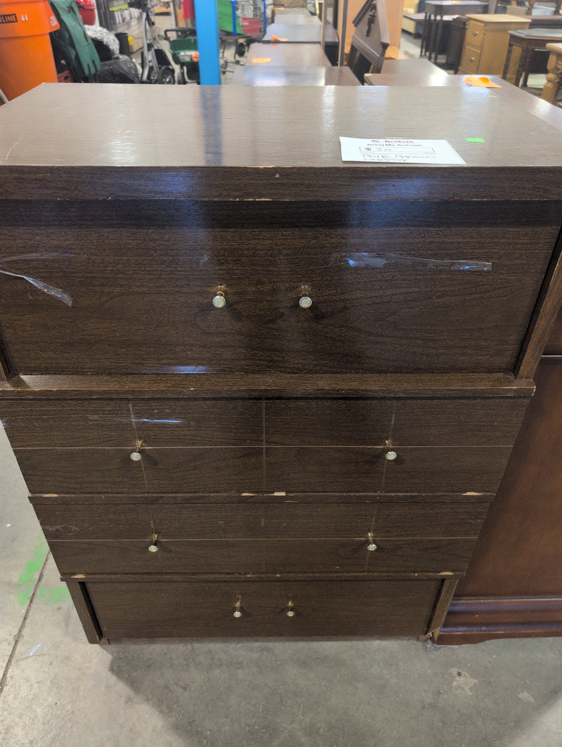 Dark Brown 4 Drawer Dresser