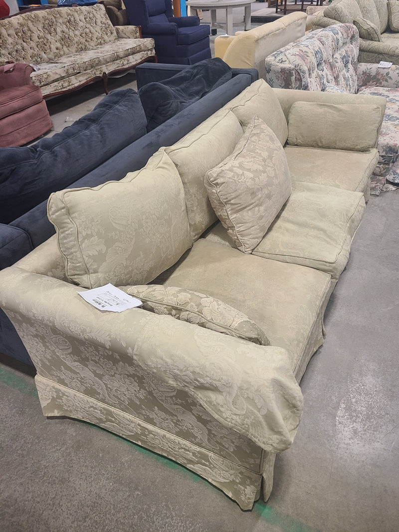 White Floral 3-Seater Sofa