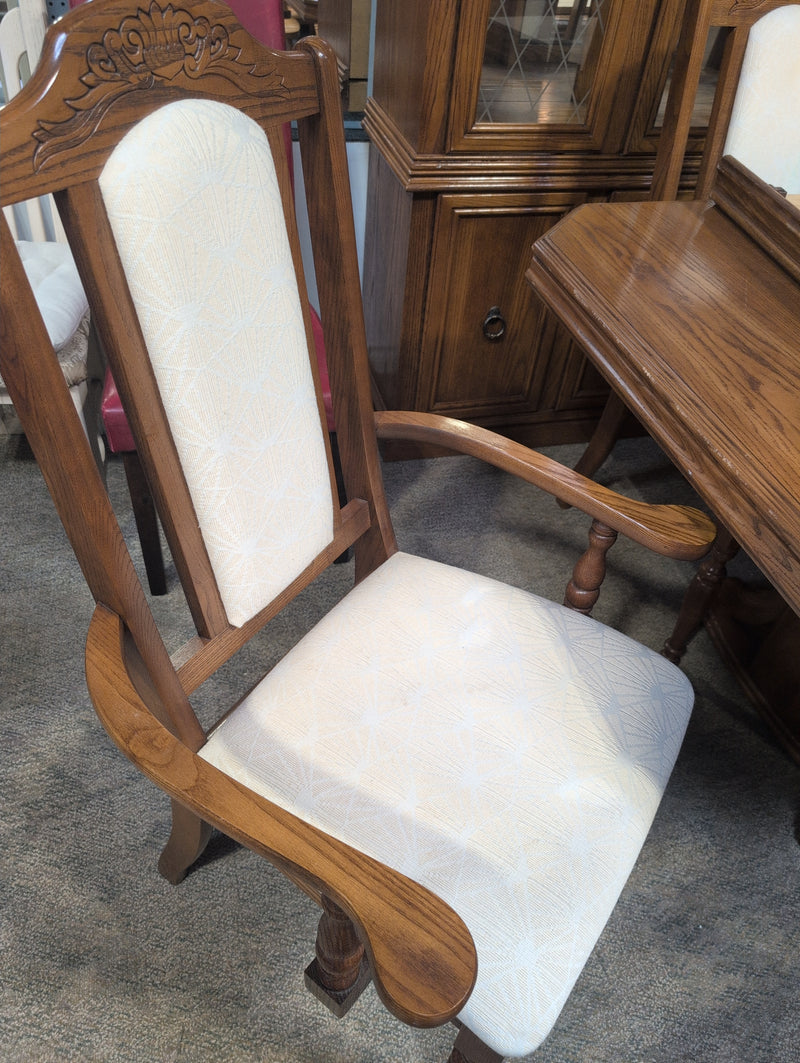Wooden Dining Table with 6 Matching Chairs