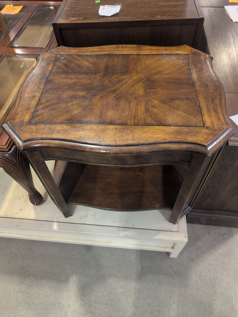 Wooden Rectangular Table with Lower Shelf