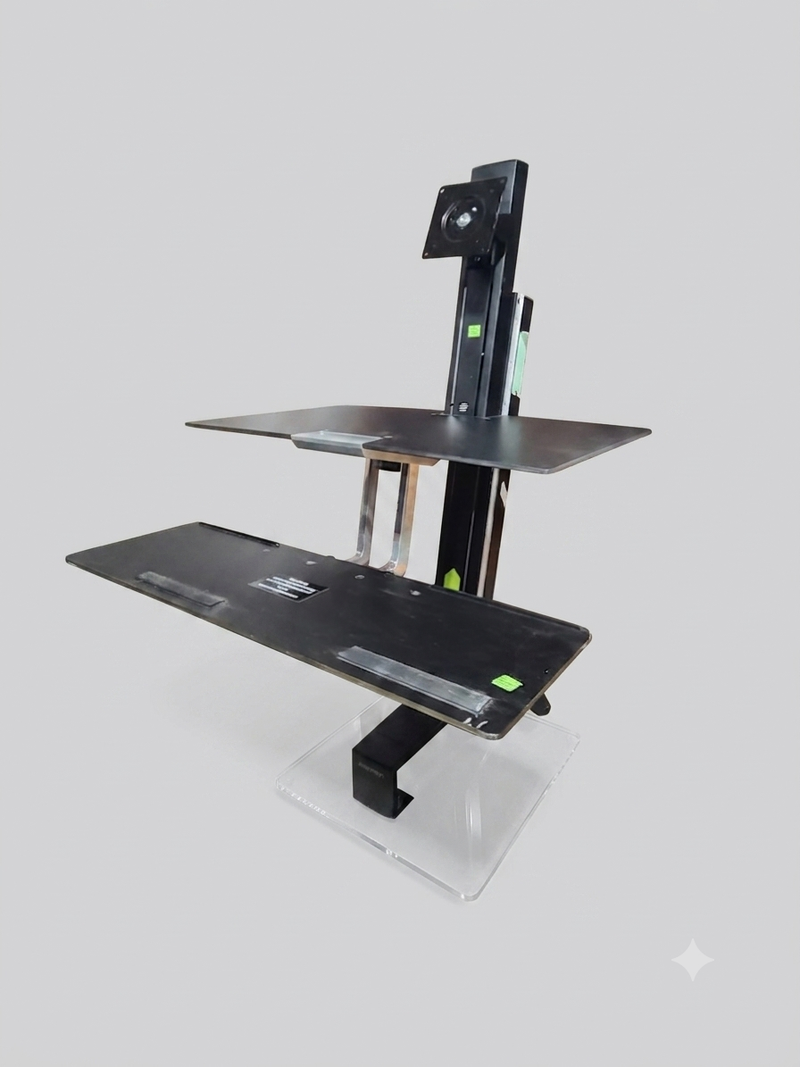 Ergotron WorkFit-S Dual-Tier Sit-Stand Desk Converter with Monitor Mount