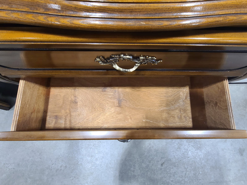 Vintage French Provincial Solid Wood Gentleman's Chest Armoire