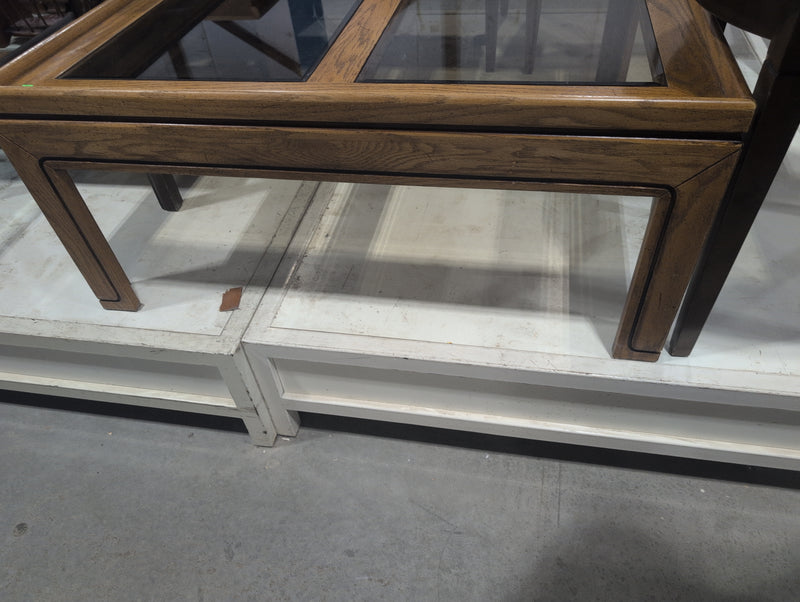 Square Coffee Table with Smoked Glass