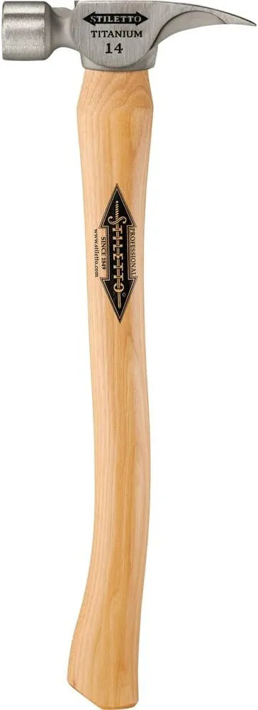Stiletto Titanium Hammer with Curved Hickory Handle