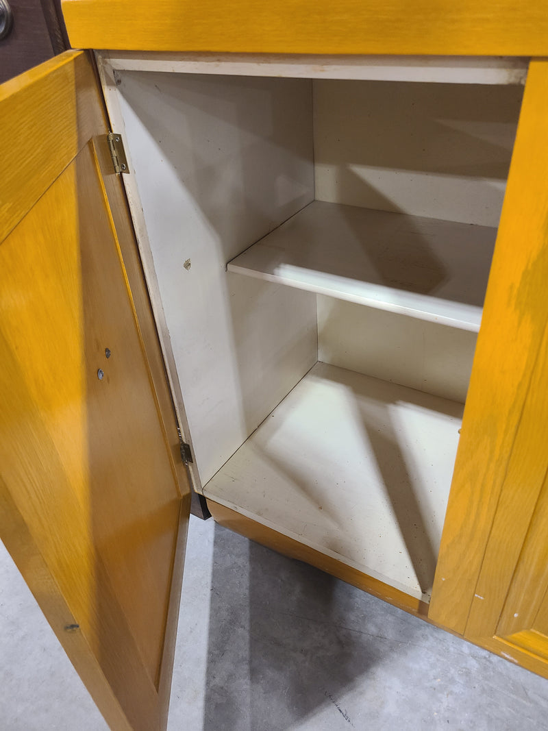 Mid-Century Modern Inspired 3-Door Light Oak Sideboard