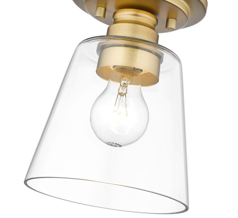 Z-Lite Ammora Collection Flush Mount with Brass Finish