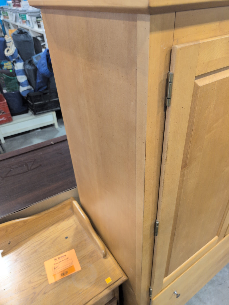 Light Brown TV Armoire