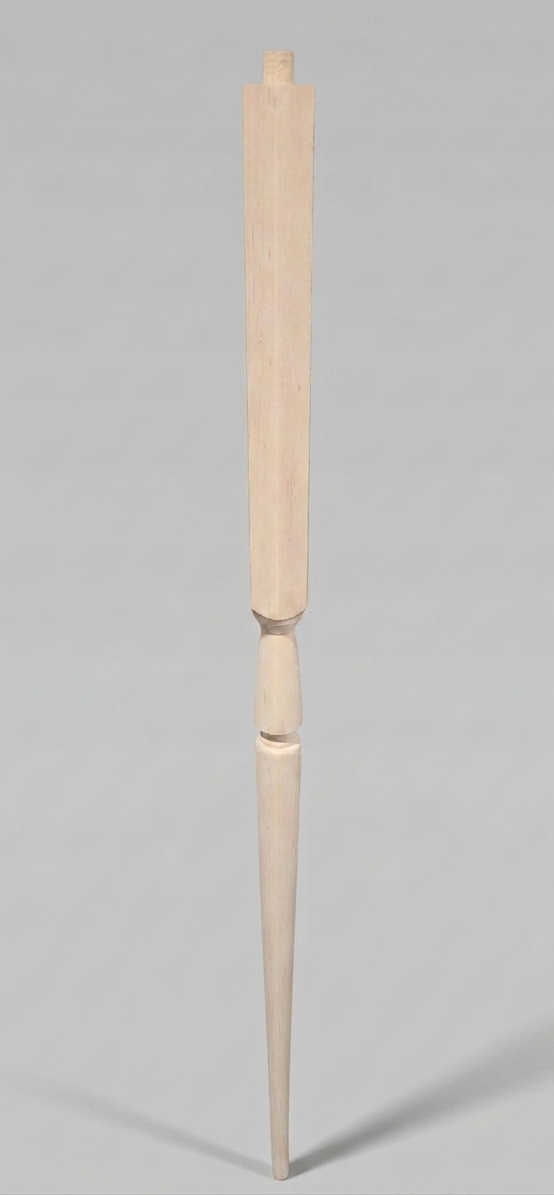 Unfinished Tapered Wood Furniture Leg / Table Spindle (Square Top)