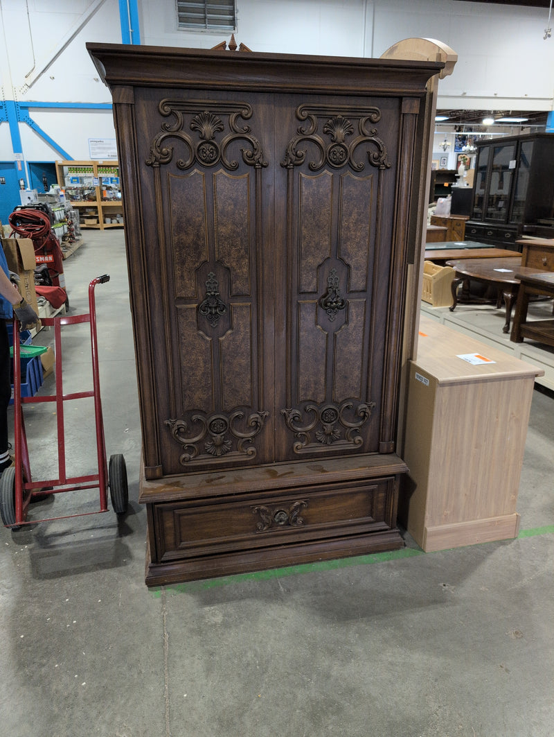 Wardrobe with Burled Wood Accent