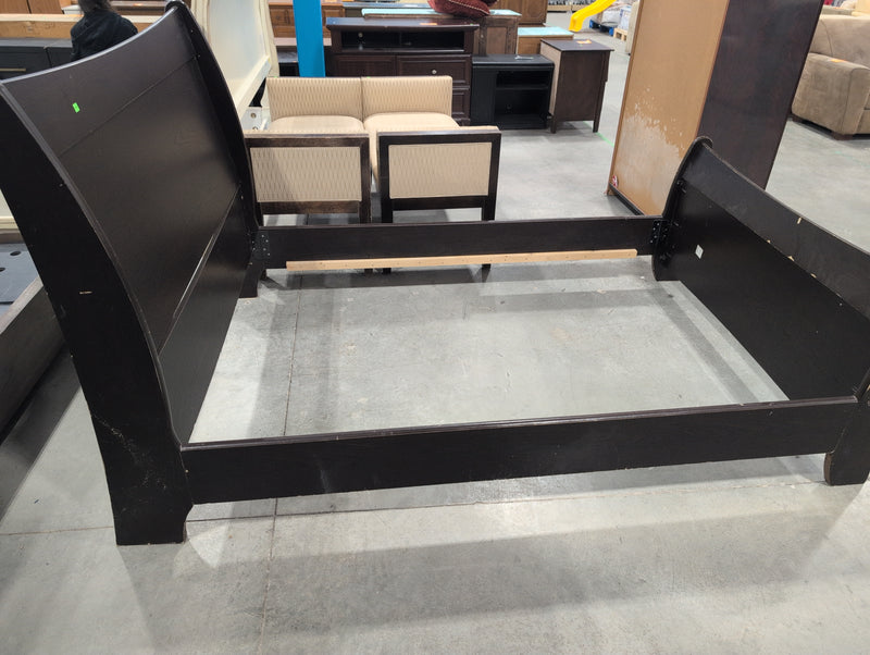 Sleigh Bedframe, Black