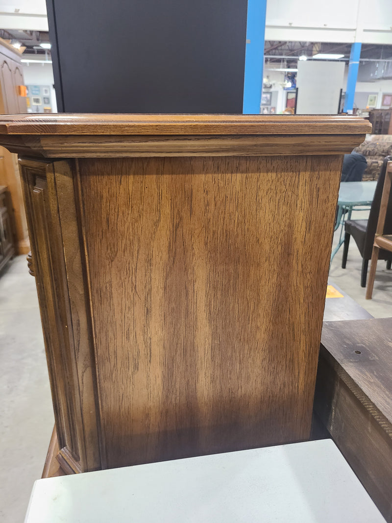 Vintage Ornate Wooden Nightstand