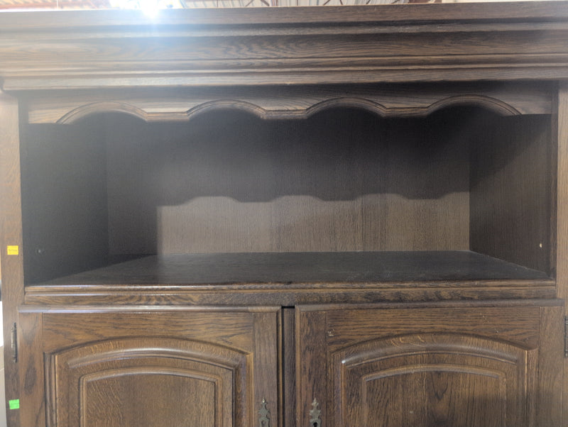 Dark Wood Buffet with Mirrored Shelf