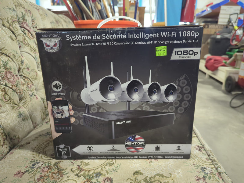 Night Owl Semi-Wireless 4K NVR Security System with 4 Bullet Cameras - White