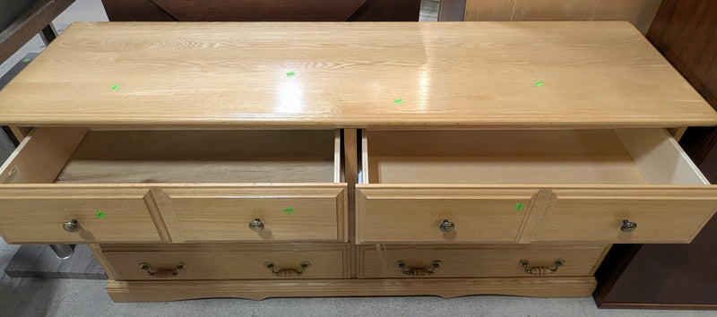 Six-Drawer Light Oak Dresser