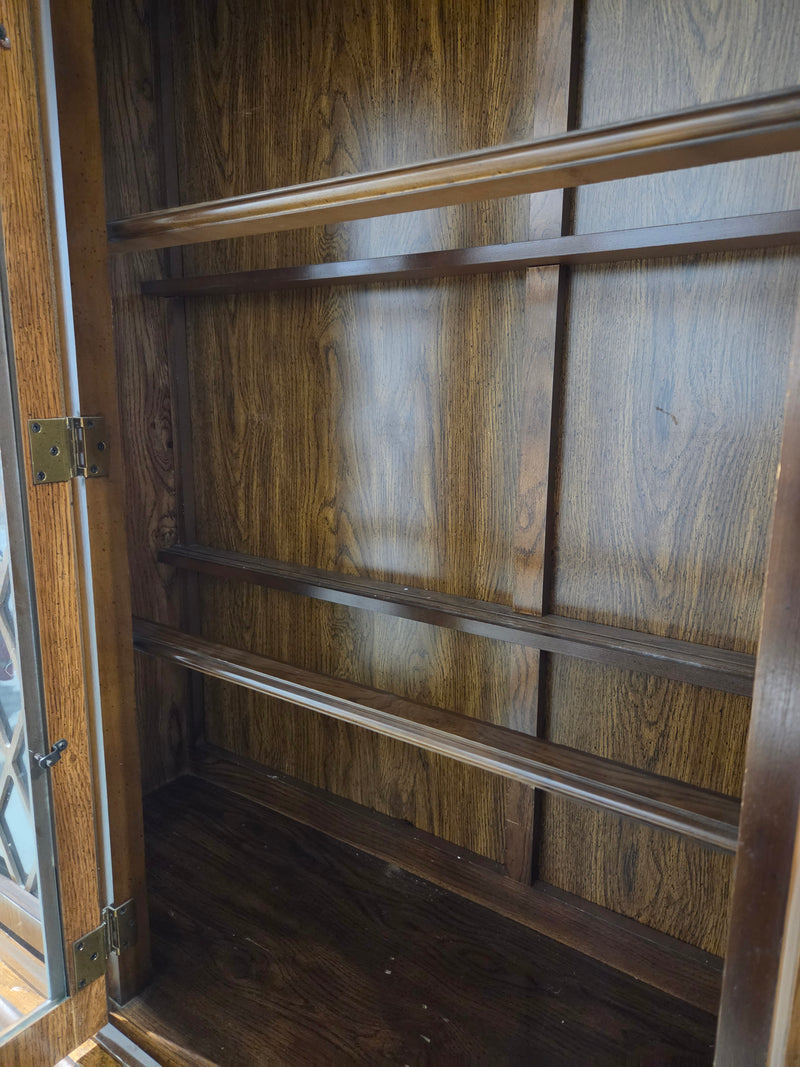 Vintage Traditional Wood China Cabinet Hutch