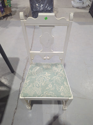 White Cushioned Dining Chair