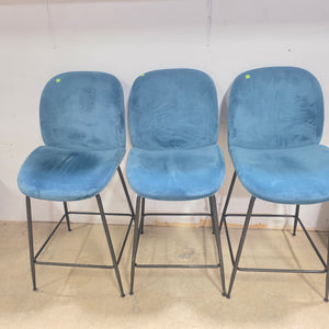 Aqua Velvet Bar Stool