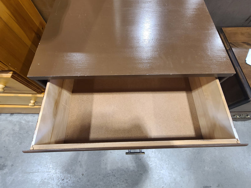 Vintage Mid-Century Modern Brown 3-Drawer Tall Nightstand